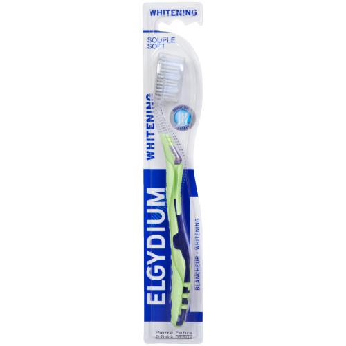 Elgydium Whitening Soft Toothbrush Μαλακή Οδοντόβουρτσα για πιο Λευκά Δόντια 1 Τεμάχιο - Πράσινο